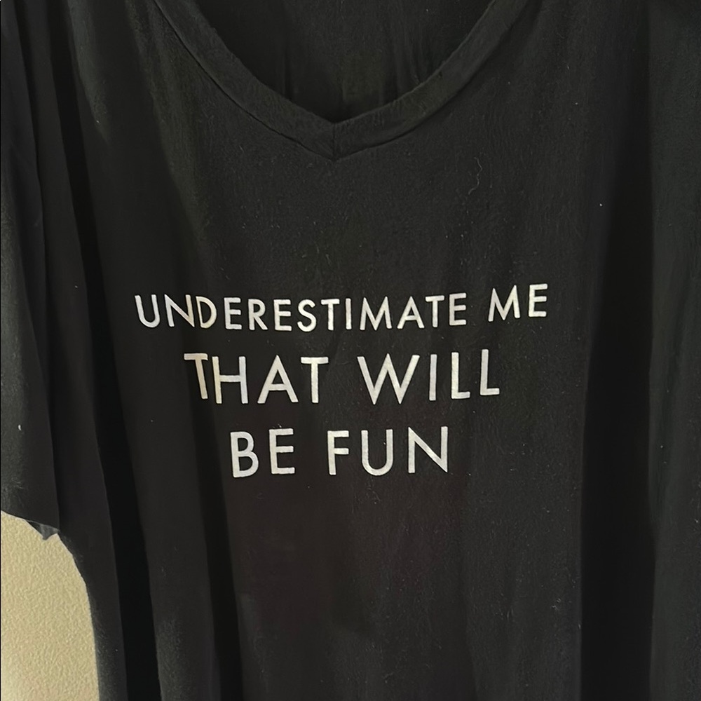 Black Graphic T-Shirt with Fun Quote